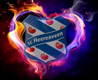 Thumbnail for Diamond Painting logo sc Heerenveen met Ronde steentjes 100x80cm - Beste Kwaliteit
