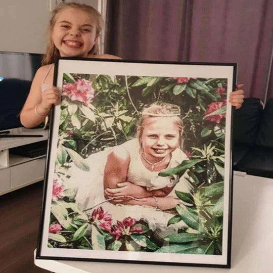 Diamond Painting Eigen Foto Kleur met Vierkante steentjes 20x20cm