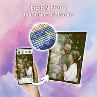 Thumbnail for Diamond Painting Eigen Foto SEPIA met Vierkante steentjes 25x30cm