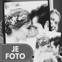Thumbnail for Diamond Painting Eigen Foto ZWART/WIT met Vierkante steentjes 20x25cm