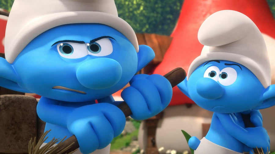 Diamond Painting Moppersmurf is aan het mopperen met Ronde steentjes 100x55cm - Beste Kwaliteit