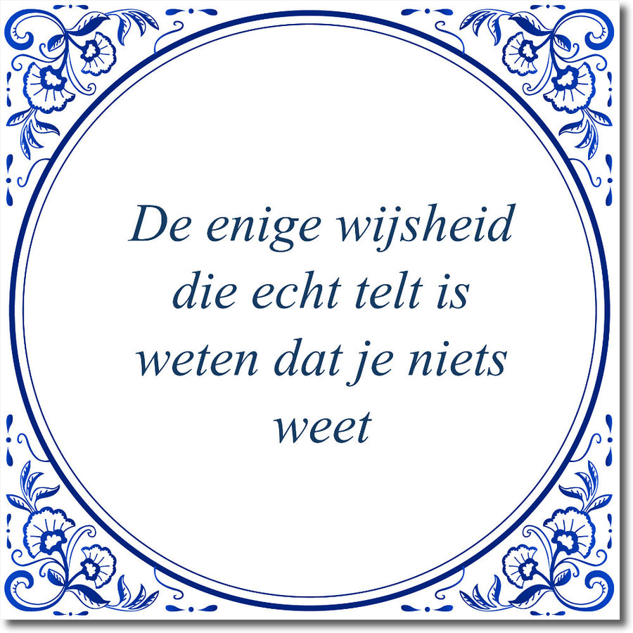 Diamond Painting De enige wijsheid die echt telt is weten dat je niets weet met Ronde steentjes 100x100 - Beste Kwaliteit