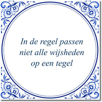 Thumbnail for Diamond Painting In de regel passen niet alle wijsheden op een tegel met Ronde steentjes 100x100 - Beste Kwaliteit