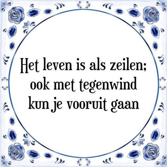 Diamond Painting het Leven is als zeilen met Ronde steentjes 100x100 - Beste Kwaliteit