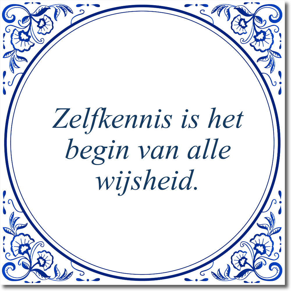 Diamond Painting Zelfkennis is het begin van alle wijsheid met Ronde steentjes 100x100 - Beste Kwaliteit