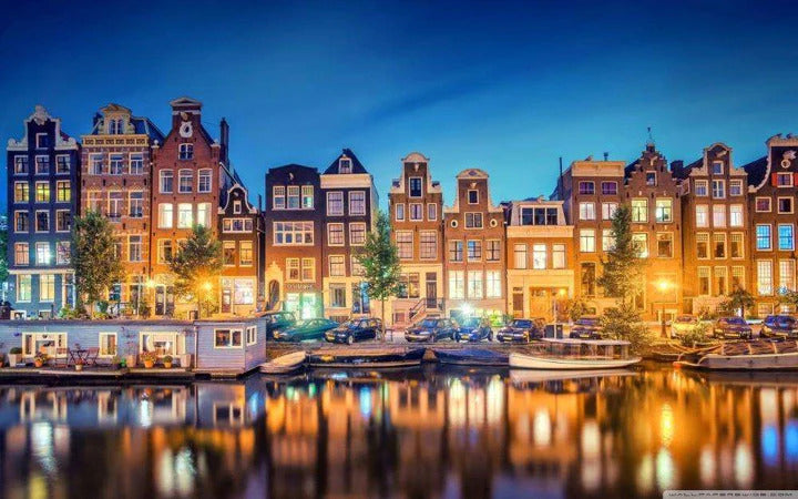 Diamond Painting Amsterdamse amstel met Ronde steentjes 100x55cm - Beste Kwaliteit