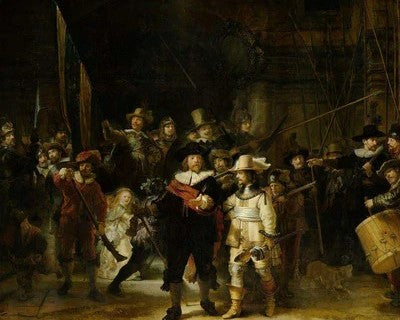 Diamond Painting De Nachtwacht met Ronde steentjes 100x80cm - Beste Kwaliteit