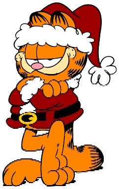 Diamond Painting Garfield als kerstman met Ronde steentjes 100x55cm - Beste Kwaliteit