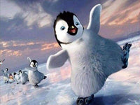 Thumbnail for Diamond Painting Dansende Pinguins met Ronde steentjes 80x100cm - Beste Kwaliteit