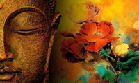 Thumbnail for Diamond Painting Boeddha En Bloem met Ronde steentjes 100x55cm - Beste Kwaliteit