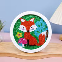 Thumbnail for Diamond Painting Vosje in het bos met Ronde steentjes 16x16cm