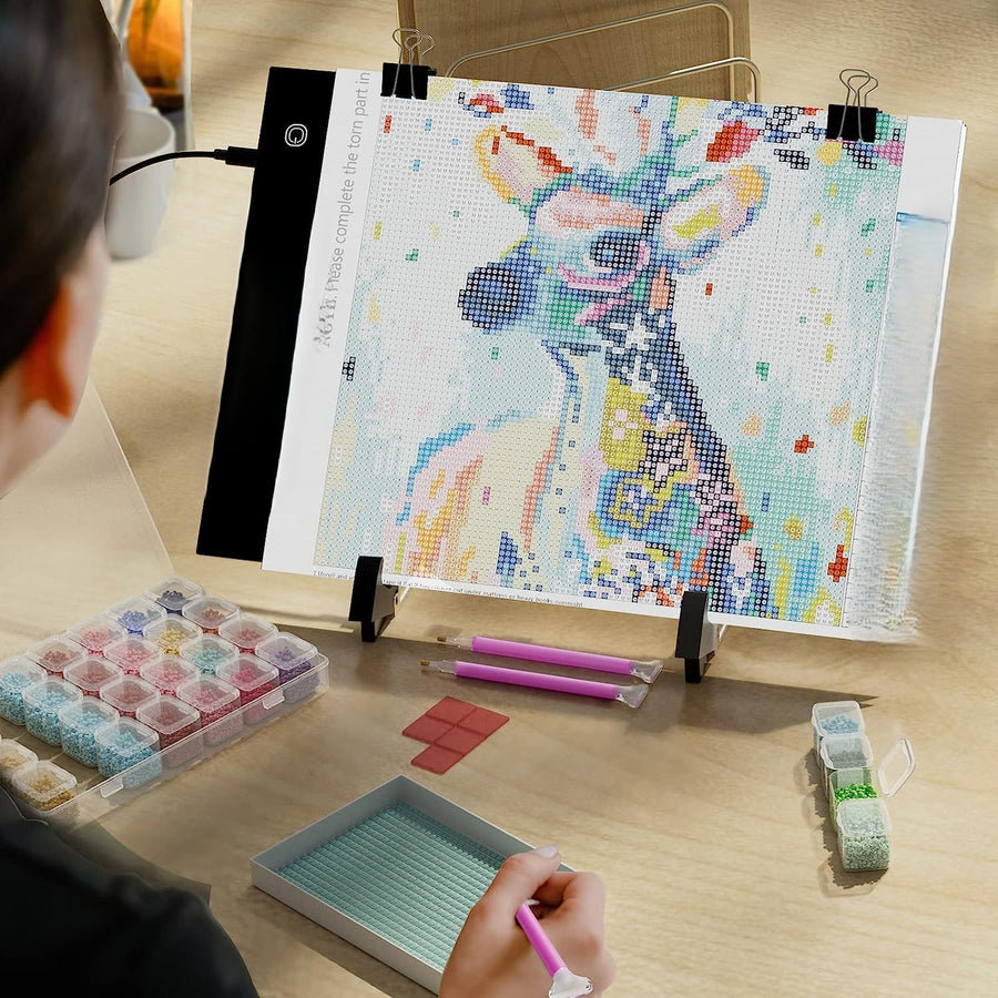 Lightpad A4 Diamond painting for you morgen in huis