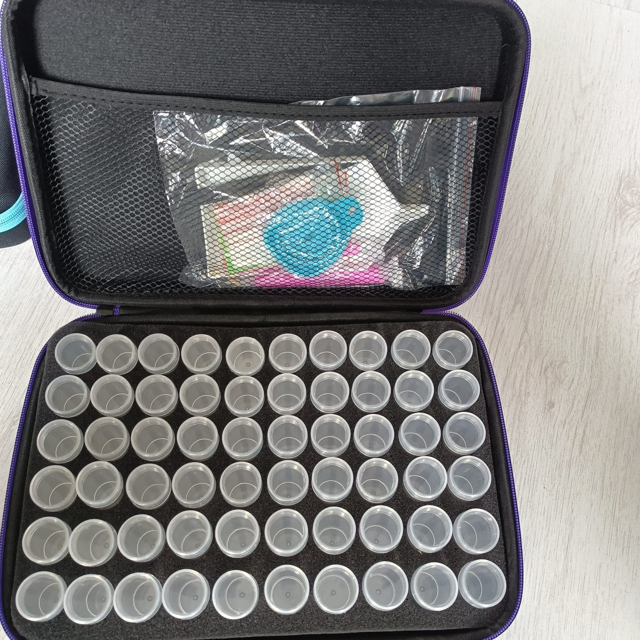 Opbergbox paars vlinder voor Diamond Painting Tools - Handige draagtas voor pen en accessoires