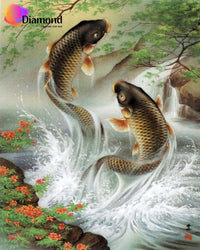 Thumbnail for Vissen in de rivier Diamond Painting for you