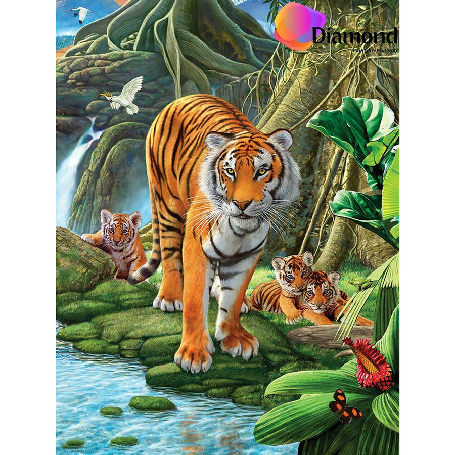 Tijger animatie Diamond Painting for you