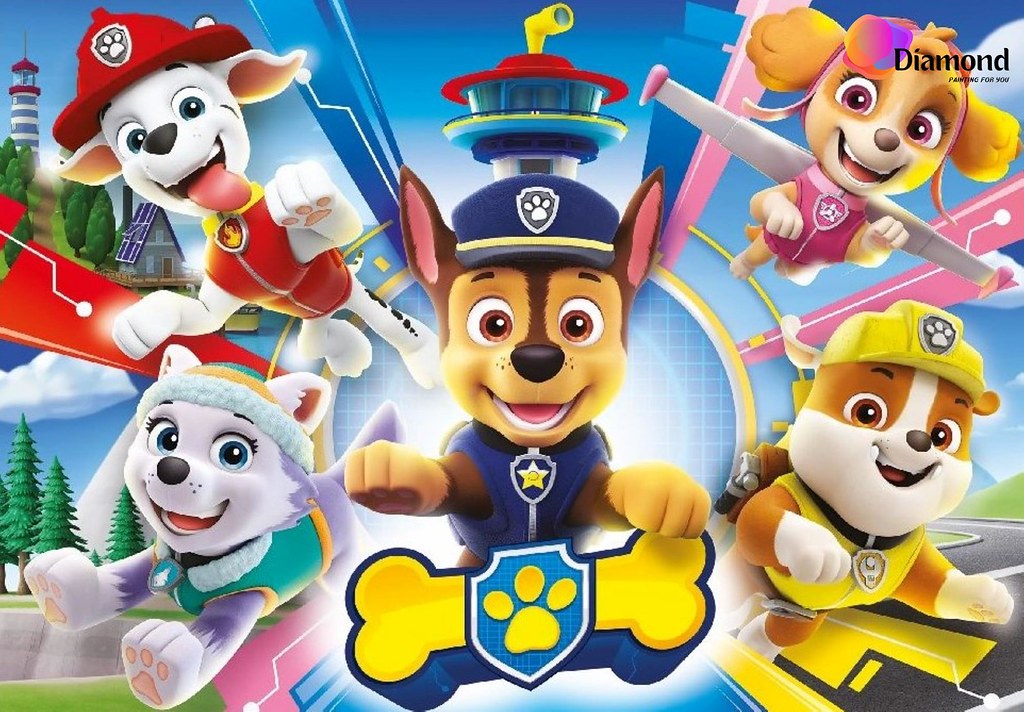 Paw Patrol vliegt erin Diamond Painting for you