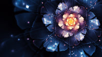 Thumbnail for Blauw Paars Gele Bloem diamond painting ontwerp