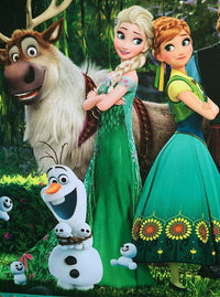 Thumbnail for Diamond Painting Frozen Anna, Elsa, Olaf en Sven in het bos met Ronde steentjes 100x100 - Beste Kwaliteit