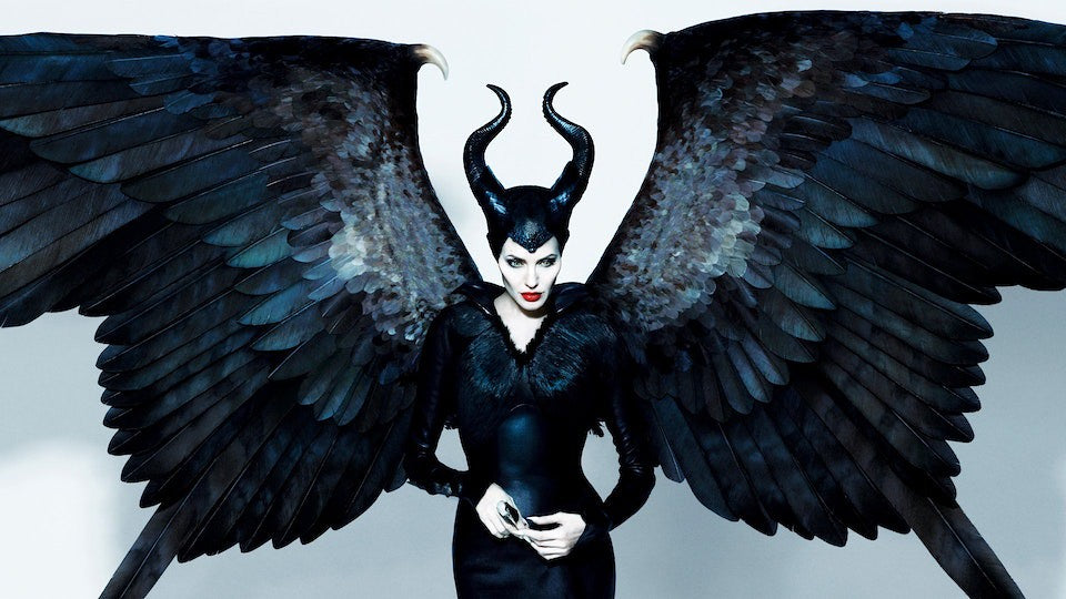 Diamond Painting Maleficent Met vleugels met Ronde steentjes 100x55cm - Beste Kwaliteit