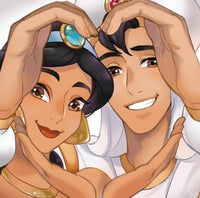 Thumbnail for Diamond Painting Aladdin met Jasmine  met Ronde steentjes 100x100 - Beste Kwaliteit