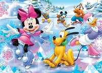 Thumbnail for Diamond Painting Minnie Mousee & Vrienden op ijs met Ronde steentjes 70x100cm - Beste Kwaliteit