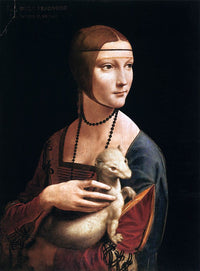 Thumbnail for Diamond Painting Portret van Cecilia Gallerani Leonardo da Vinci met Ronde steentjes 100x80cm - Beste Kwaliteit