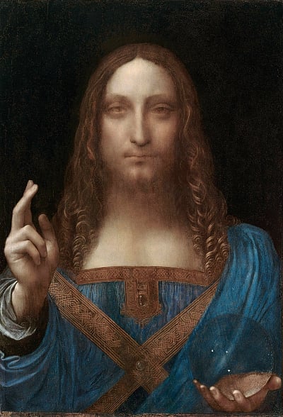 Diamond Painting Leonardo da Vinci Salvator Mundi met Ronde steentjes 100x70cm - Beste Kwaliteit