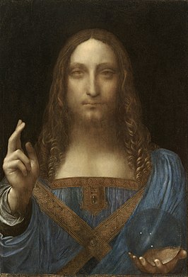 Diamond Painting Leonardo da Vinci Salvator Mundi schilderij met Ronde steentjes 100x70cm - Beste Kwaliteit