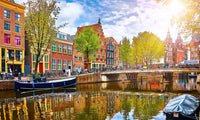 Thumbnail for Diamond Painting Amsterdamse gracht met fietsen met Ronde steentjes 100x55cm - Beste Kwaliteit