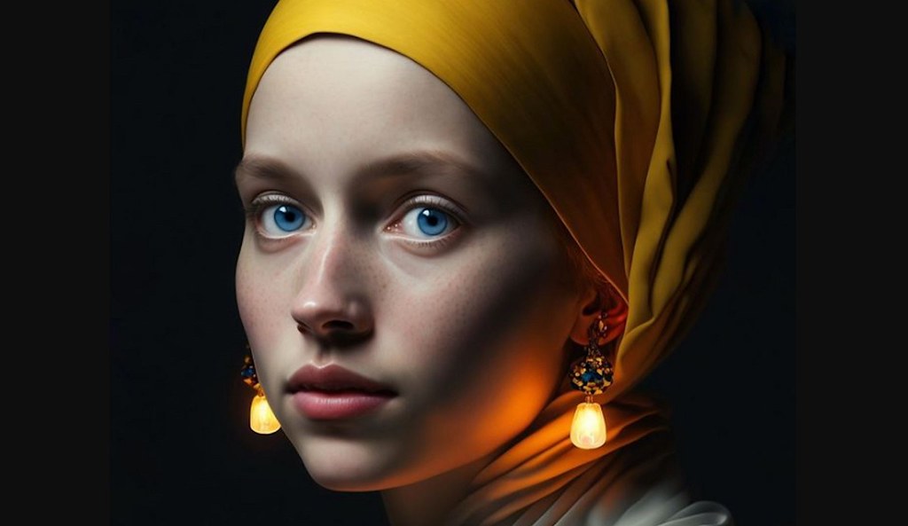 Diamond Painting Girl With a Pearl Earring met Ronde steentjes 100x55cm - Beste Kwaliteit