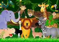 Thumbnail for Jungle dieren diamond painting ontwerp