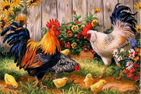 Thumbnail for Kippen met Kuikens diamond painting ontwerp