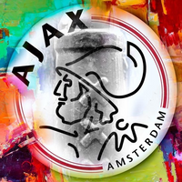 Thumbnail for Diamond Painting Ajax Logo kleur met Ronde steentjes 100x100 - Beste Kwaliteit