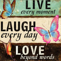 Thumbnail for Live Laugh Love diamond painting ontwerp