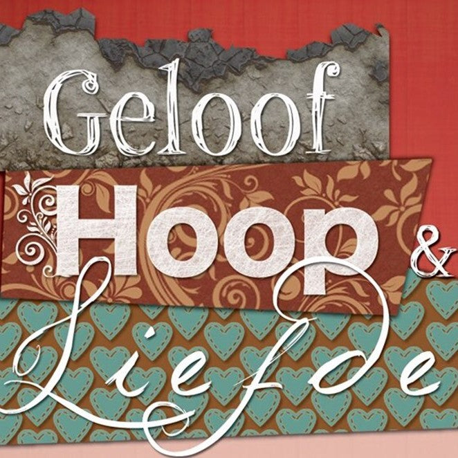 Diamond Painting Geloof hoop en liefde kleurrijk met Ronde steentjes 100x100 - Beste Kwaliteit