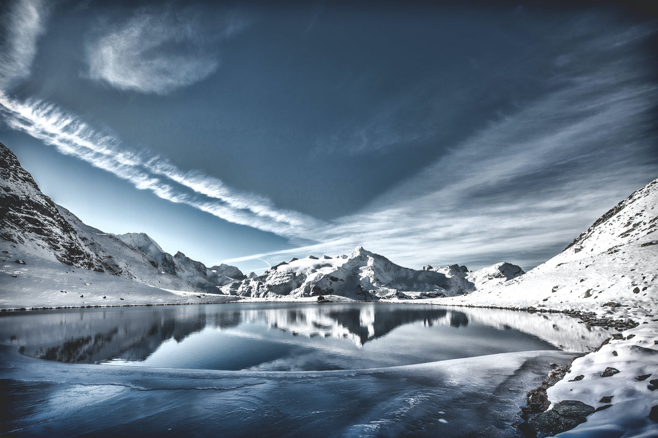 Sneeuw bergen diamond painting ontwerp