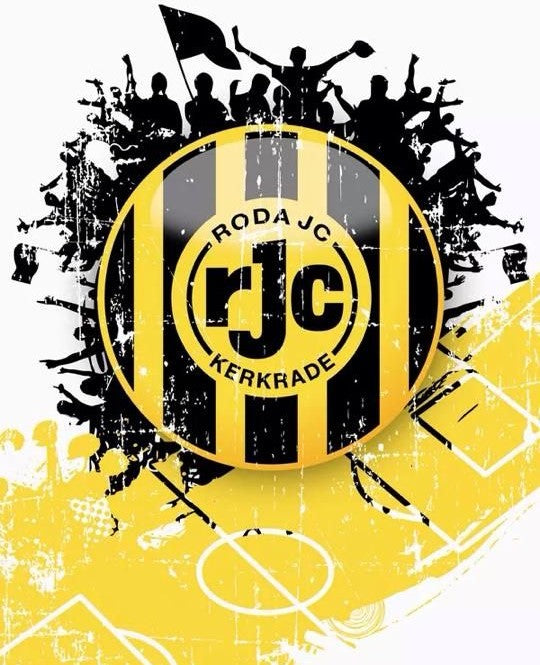 Diamond Painting Roda JC logo met veld met Ronde steentjes 100x80cm - Beste Kwaliteit