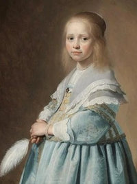 Thumbnail for Diamond Painting Meisje in Blauwe Jurk van Johannes Cornelisz Verspronck met Ronde steentjes 80x100cm - Beste Kwaliteit