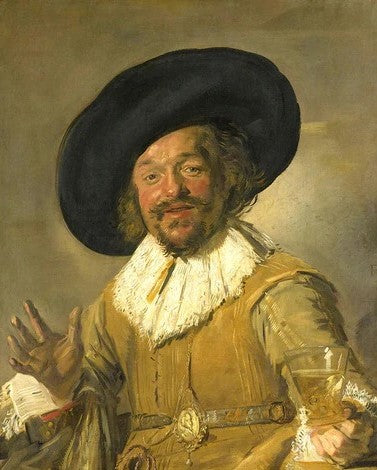 Diamond Painting De Vrolijke Drinker van Frans Hals met Ronde steentjes 100x80cm - Beste Kwaliteit