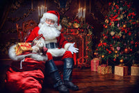 Thumbnail for Diamond Painting Kerstman in Kersthuis met Ronde steentjes 100x70cm - Beste Kwaliteit