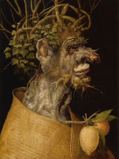 Diamond Painting Winter van Giuseppe-Arcimboldo met Ronde steentjes 80x100cm - Beste Kwaliteit