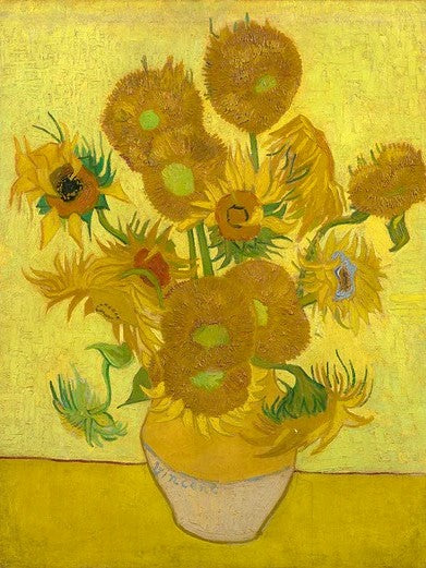 Diamond Painting Zonnebloemen van Vincent van Gogh met Ronde steentjes 80x100cm - Beste Kwaliteit