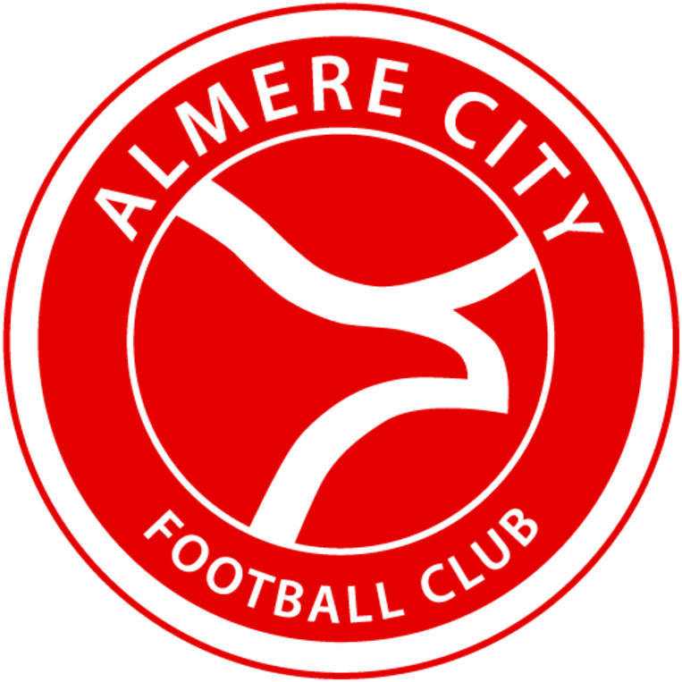 Diamond Painting Almere City logo met Ronde steentjes 100x100 - Beste Kwaliteit