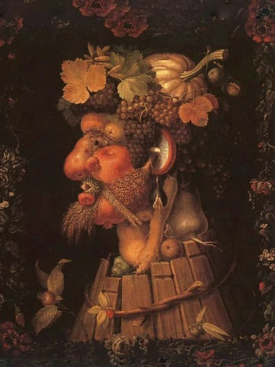 Diamond Painting Herfst van Giuseppe-Arcimboldo met Ronde steentjes 80x100cm - Beste Kwaliteit