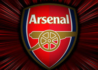 Thumbnail for Diamond Painting Arsenal logo met Ronde steentjes 70x100cm - Beste Kwaliteit