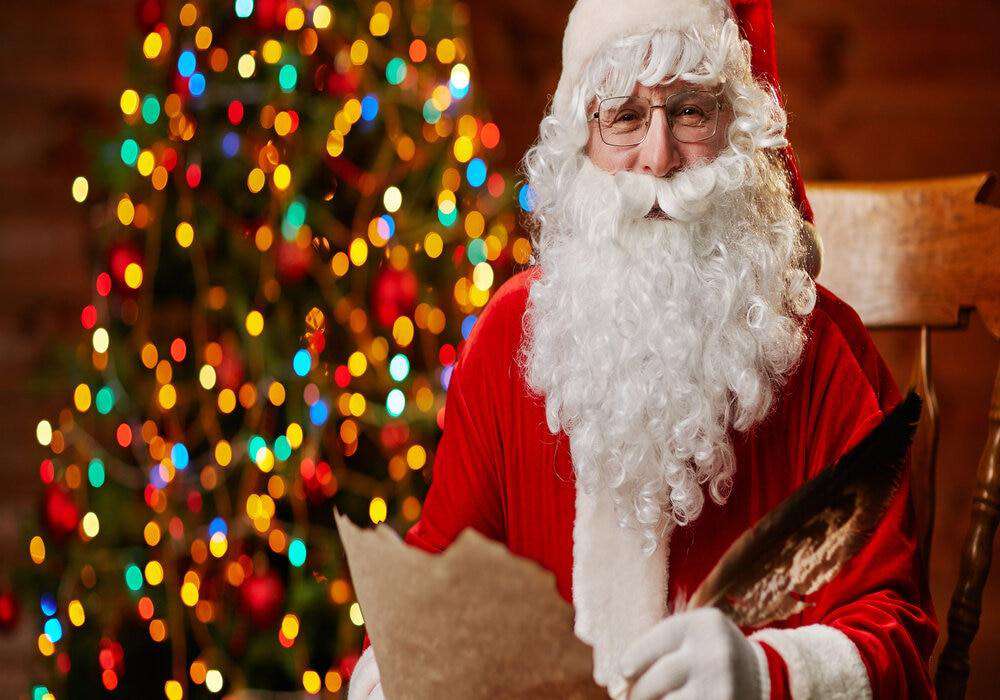 Kerstman en Kerstboom diamond painting ontwerp