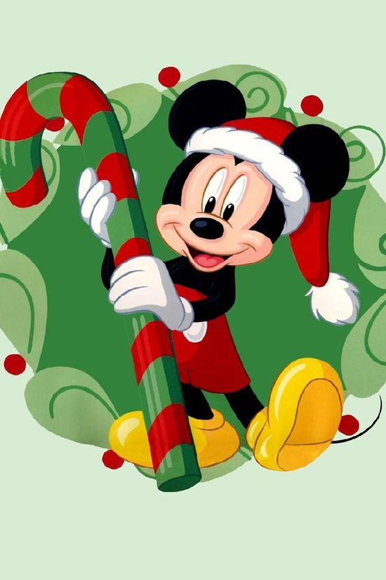 Diamond Painting Mickey en Stok met Ronde steentjes 100x70cm - Beste Kwaliteit