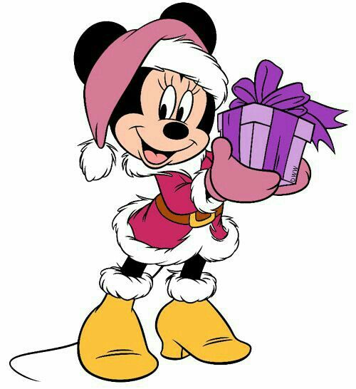 Diamond Painting Minnie met kerstcadeautjes met Ronde steentjes 100x100 - Beste Kwaliteit