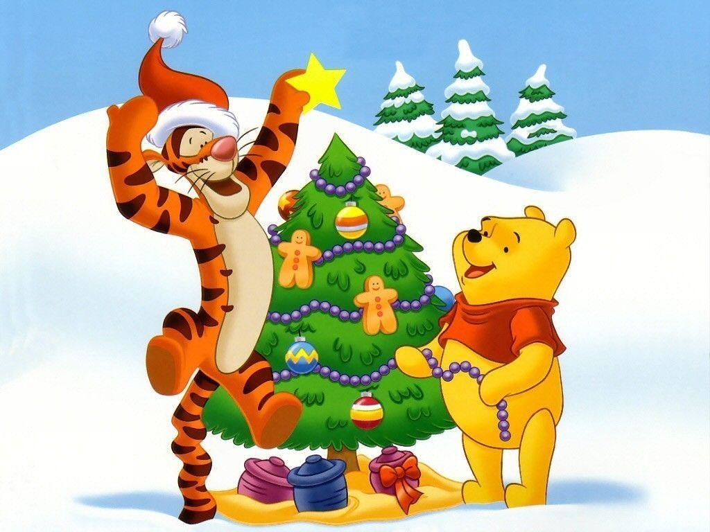 Diamond Painting pooh beer en tijgertje versieren kerstboom met Ronde steentjes 80x100cm - Beste Kwaliteit