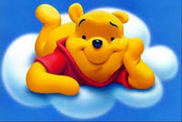 Thumbnail for Diamond Painting Winnie the Pooh op een wolk met Ronde steentjes 80x100cm - Beste Kwaliteit